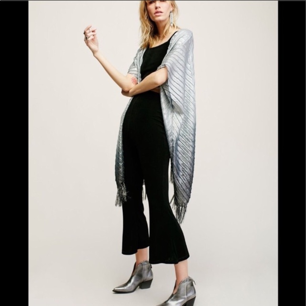 Free People Silver Ombré Kimono